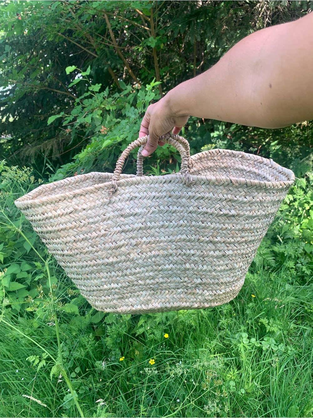 New picnic basket bag handmade beach basket - Picture 8 of 10